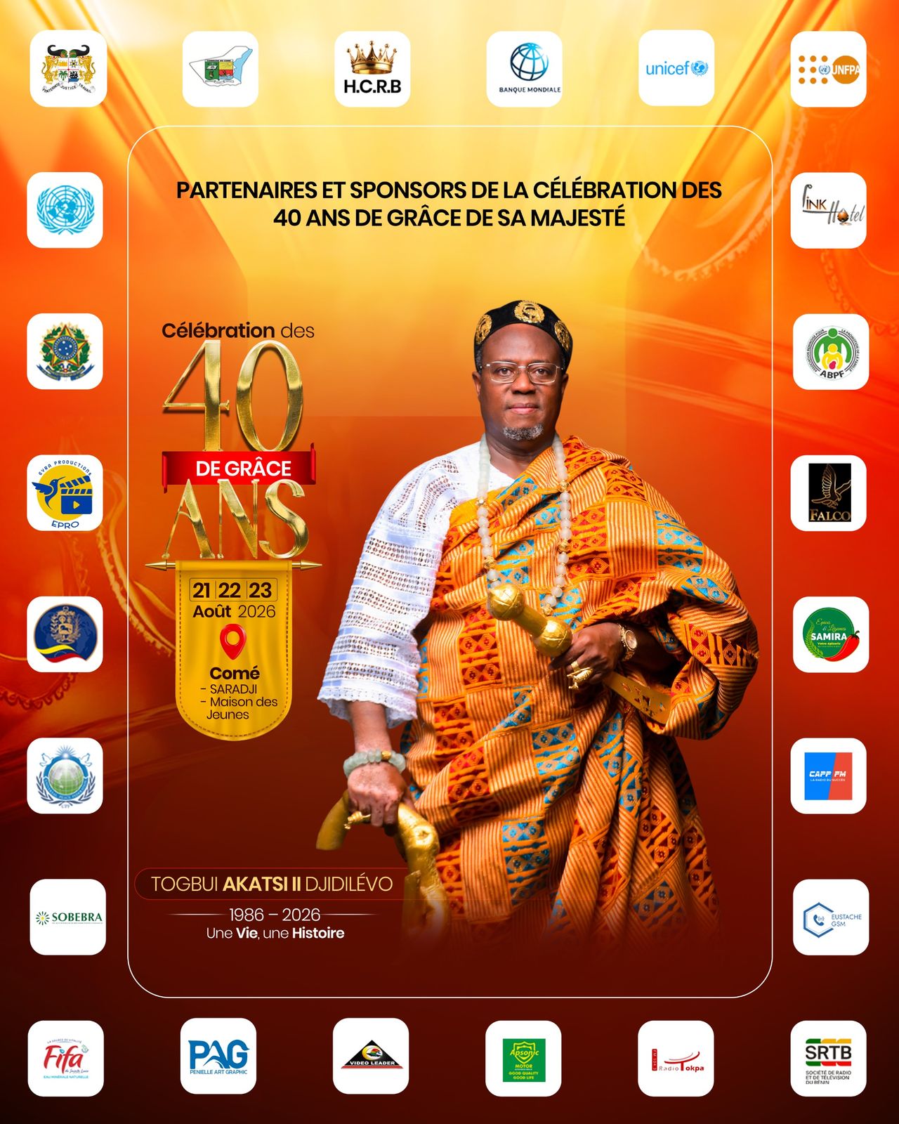 Partenaires et sponsors de la célébration des 40 ans de grâce